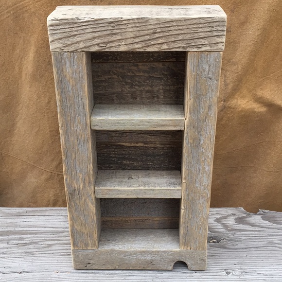 Handmade Rustic Barn Wood Essential Oil Shelf - Picture 5 of 9